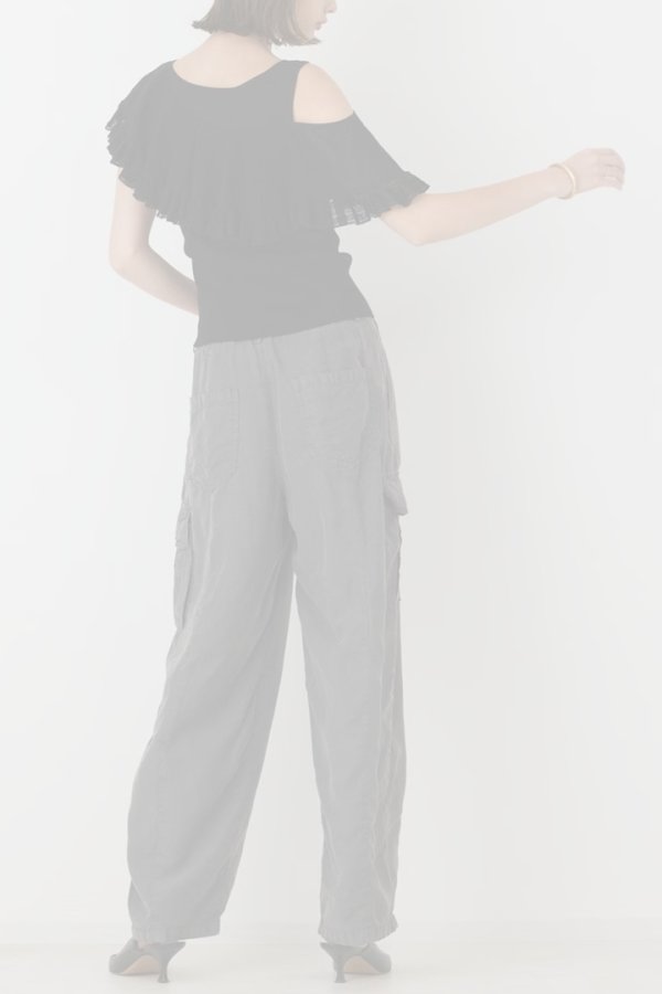 画像3:  {SOLD} グレースコンチネンタル｜GRACE CONTINENTAL  リブフレアニットトップ{-BFA} (3)
