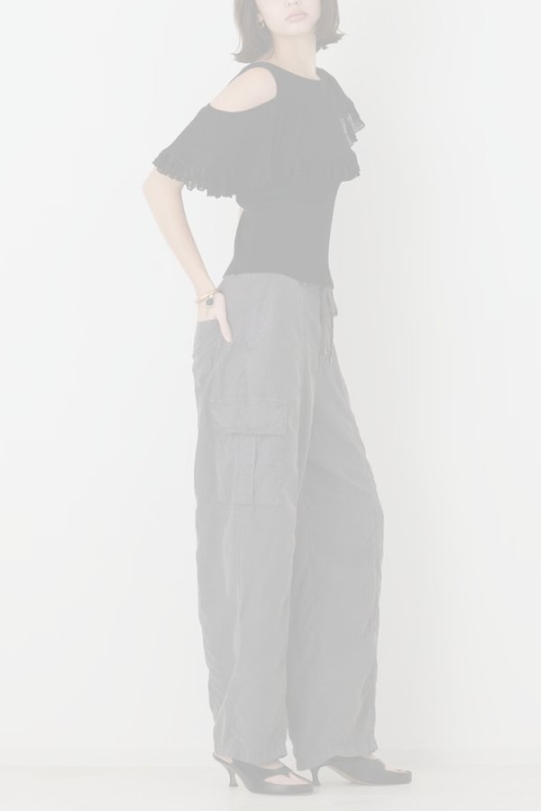 画像4:  {SOLD} グレースコンチネンタル｜GRACE CONTINENTAL  リブフレアニットトップ{-BFA} (4)