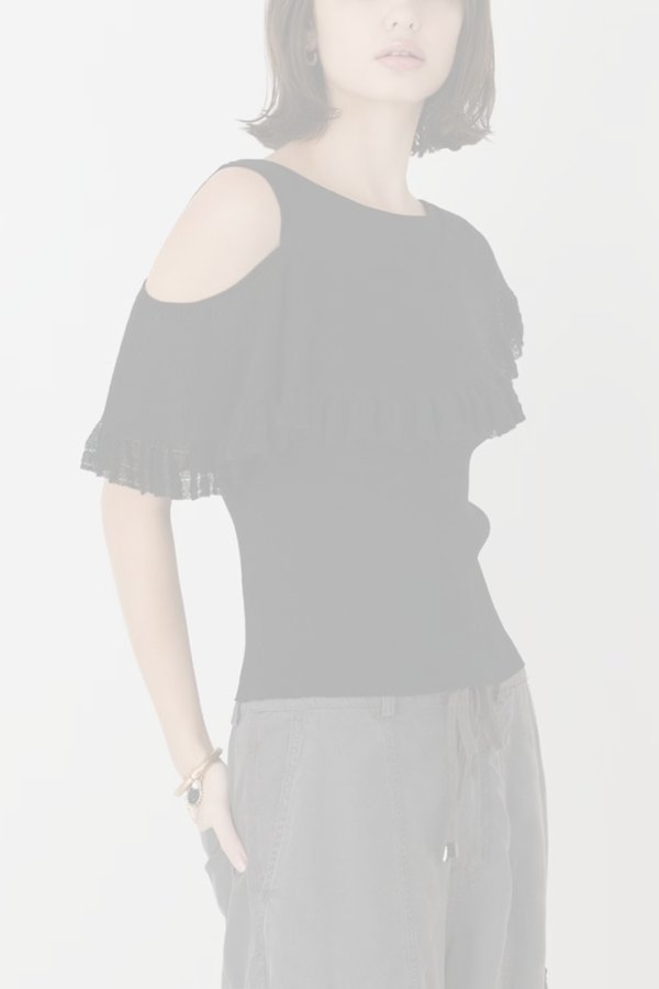 画像6:  {SOLD} グレースコンチネンタル｜GRACE CONTINENTAL  リブフレアニットトップ{-BFA} (6)