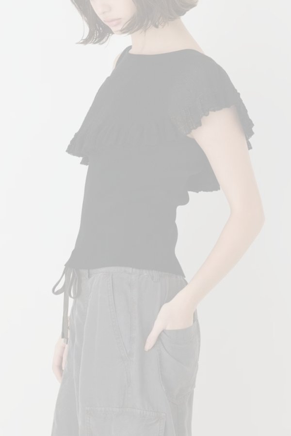 画像7:  {SOLD} グレースコンチネンタル｜GRACE CONTINENTAL  リブフレアニットトップ{-BFA} (7)
