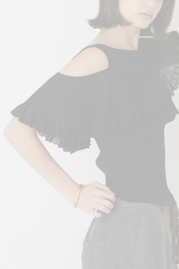 画像10:  {SOLD} グレースコンチネンタル｜GRACE CONTINENTAL  リブフレアニットトップ{-BFA} (10)