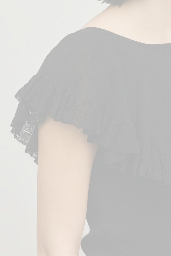 画像13:  {SOLD} グレースコンチネンタル｜GRACE CONTINENTAL  リブフレアニットトップ{-BFA} (13)