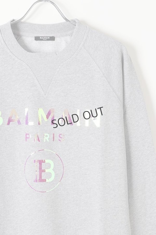 画像2: {SOLD}BALMAIN バルマン BH2 C&S HOLOGRAM BALMAIN SWEAT{-BJS} (2)