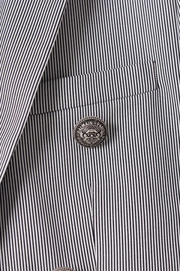 画像2: 【 30%OFF セール262,900円→184,030円】 BALMAIN バルマン BH2 JACKET STRIPED 6B{-BJS} (2)