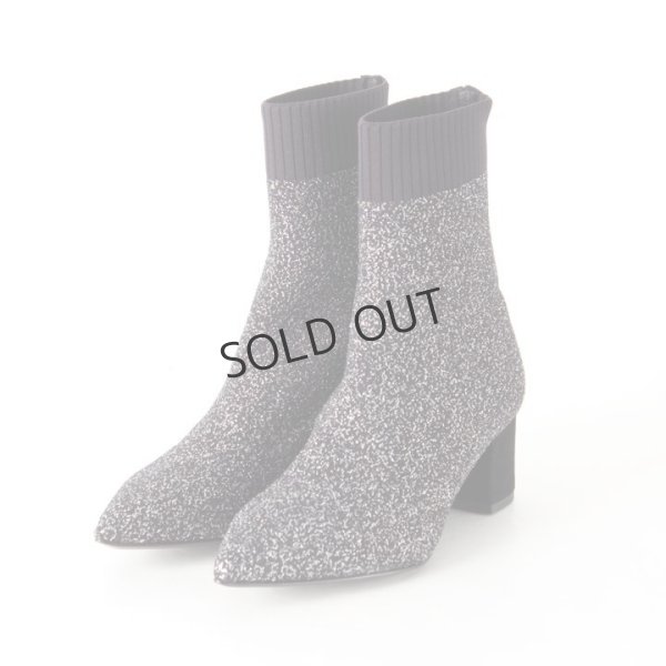 画像2: {SOLD}FABIO RUSCONI ファビオルスコーニ 1441 MAGLIA ラメニットポインテッドトゥショートブーツ{-AHA} (2)