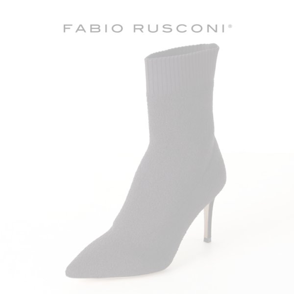 画像1:   FABIO RUSCONI ファビオルスコーニ NELLE JACQUARD ストレッチポインテッドトゥソックスブーツ{-AHA} (1)