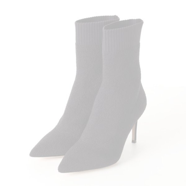 画像2:   FABIO RUSCONI ファビオルスコーニ NELLE JACQUARD ストレッチポインテッドトゥソックスブーツ{-AHA} (2)