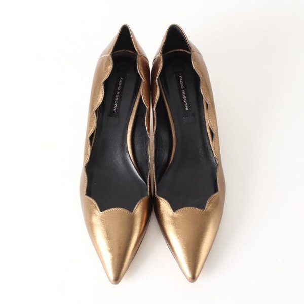 画像3: 【 30%OFF セール33,000円→23,100円】 FABIO RUSCONI ファビオルスコーニ 1170 LUXER スカラップローヒールポインテッドトゥパンプス{-AHA} (3)