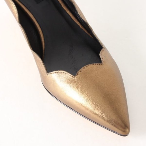 画像7: 【 30%OFF セール33,000円→23,100円】 FABIO RUSCONI ファビオルスコーニ 1170 LUXER スカラップローヒールポインテッドトゥパンプス{-AHA} (7)