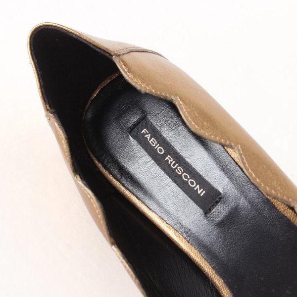 画像8: 【 30%OFF セール33,000円→23,100円】 FABIO RUSCONI ファビオルスコーニ 1170 LUXER スカラップローヒールポインテッドトゥパンプス{-AHA} (8)