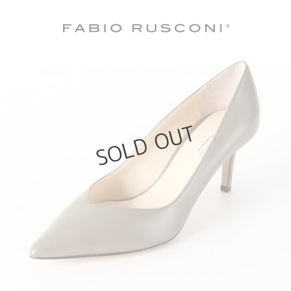 画像1: {SOLD}FABIO RUSCONI ファビオルスコーニ BANGO CAPRETTO スムースポインテッドトゥパンプス{0198-41900-10740-AHA} (1)