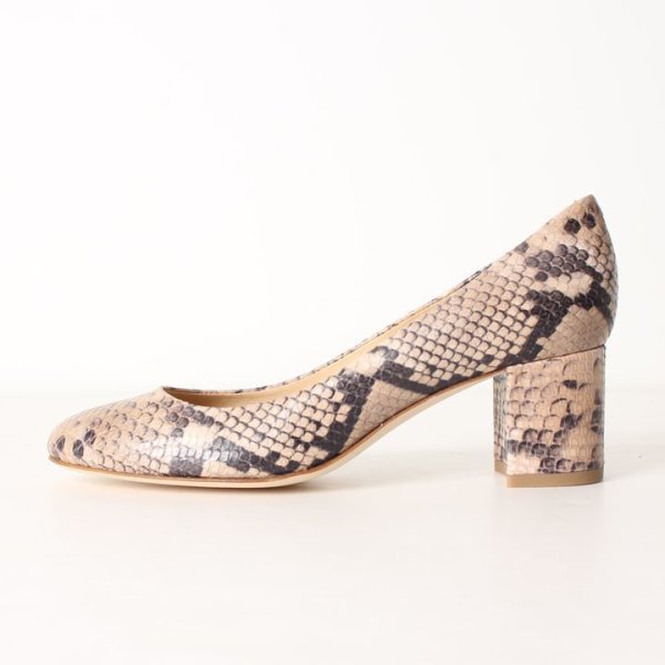 画像5: 【 30%OFF セール37,400円→26,180円】 FABIO RUSCONI ファビオルスコーニ SOFIA 167 PITONE サケットチャンキーヒールパンプス{-AIS} (5)