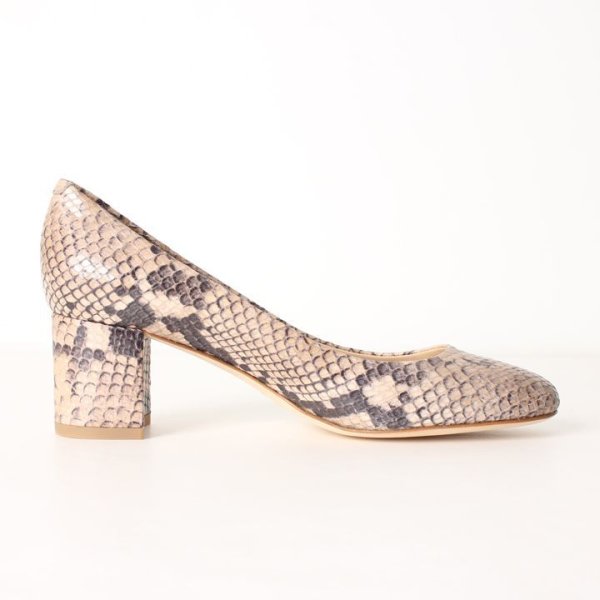 画像6: 【 30%OFF セール37,400円→26,180円】 FABIO RUSCONI ファビオルスコーニ SOFIA 167 PITONE サケットチャンキーヒールパンプス{-AIS} (6)