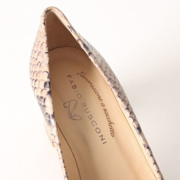 画像8: 【 30%OFF セール37,400円→26,180円】 FABIO RUSCONI ファビオルスコーニ SOFIA 167 PITONE サケットチャンキーヒールパンプス{-AIS} (8)