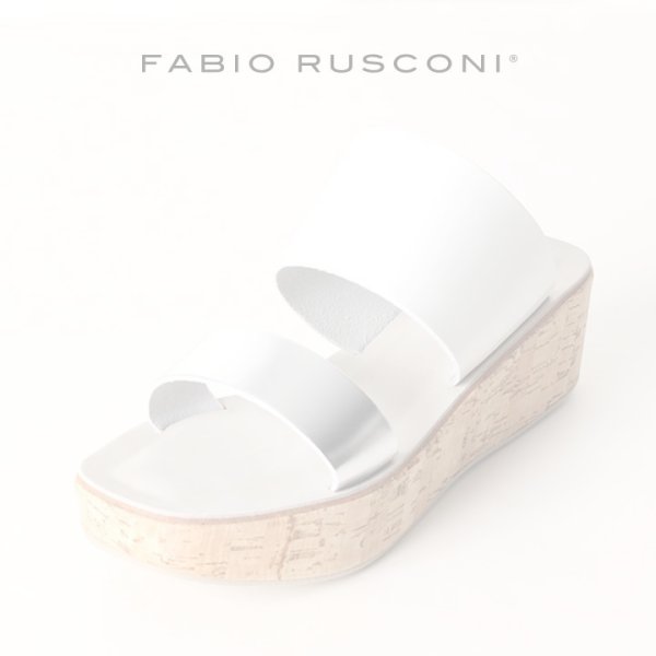 画像1:   FABIO RUSCONI ファビオルスコーニ JENNY 800 OCEANO コルク厚底ウェッジサンダル{-AIS} (1)