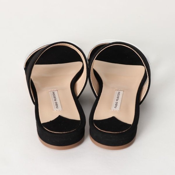 画像4: 【 30%OFF セール24,200円→16,940円】 FABIO RUSCONI ファビオルスコーニ S-5348 スエード×スムースダブルストラップフラットサンダル{-BJS} (4)