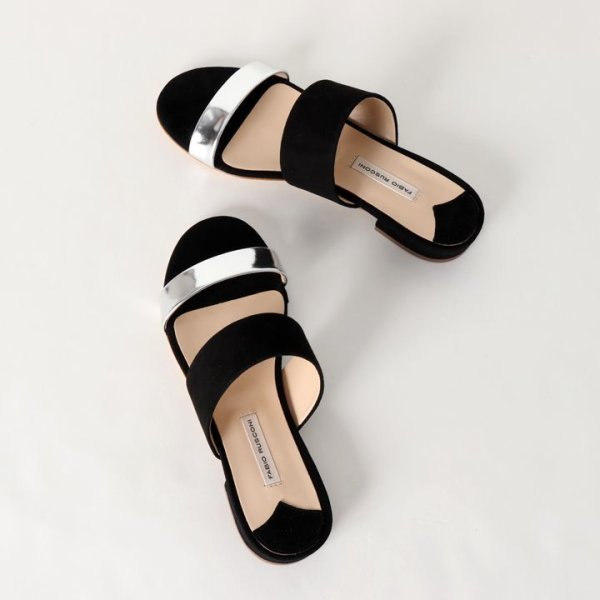 画像8: 【 30%OFF セール24,200円→16,940円】 FABIO RUSCONI ファビオルスコーニ S-5348 スエード×スムースダブルストラップフラットサンダル{-BJS} (8)