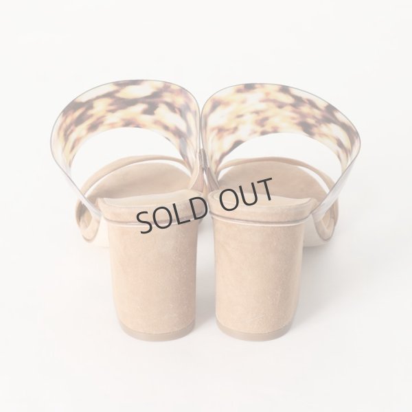 画像4: {SOLD}FABIO RUSCONI ファビオルスコーニ FANNY1114 スエード×PVCダブルストラップチャンキーヒールサンダル{-BJS} (4)