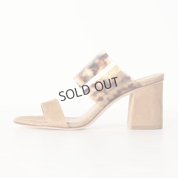 画像5: {SOLD}FABIO RUSCONI ファビオルスコーニ FANNY1114 スエード×PVCダブルストラップチャンキーヒールサンダル{-BJS} (5)