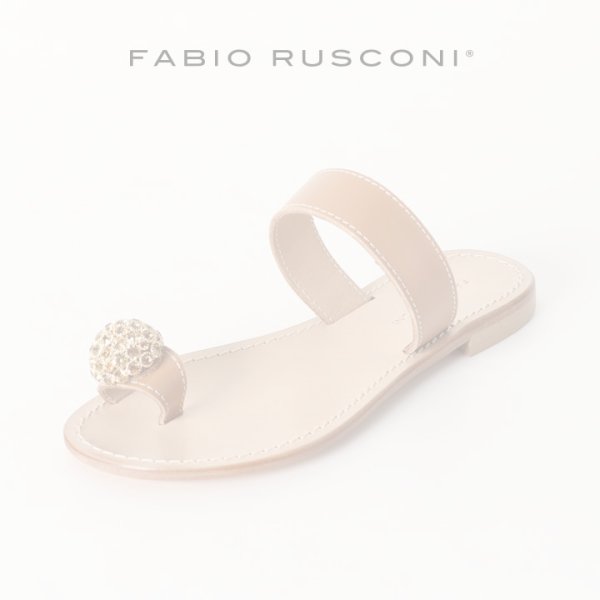 画像1:   FABIO RUSCONI ファビオルスコーニ D831 トングストラップフラットサンダル{-BJS} (1)