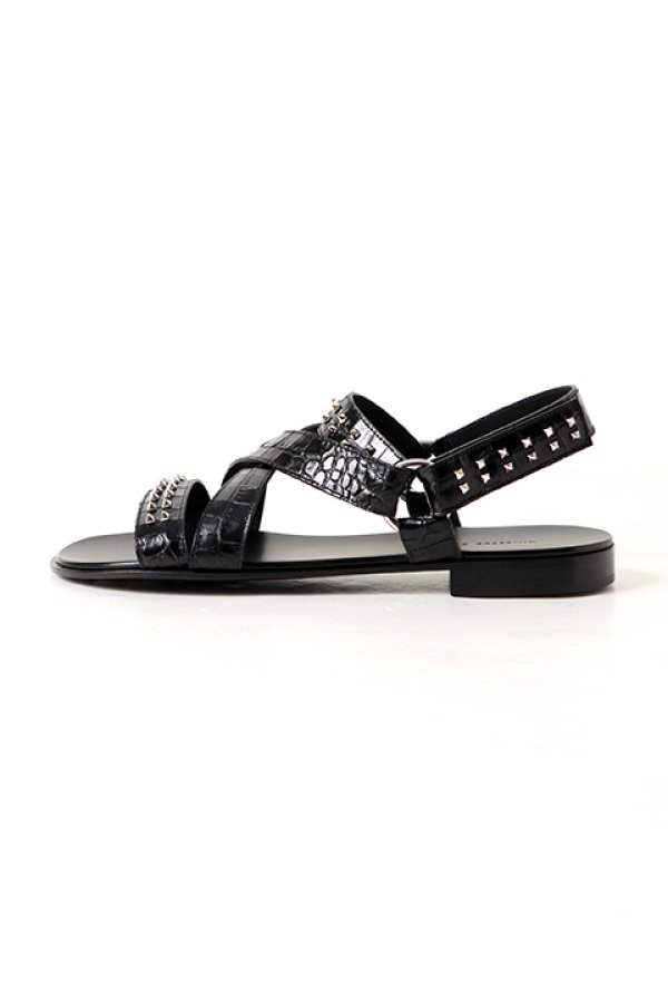 画像2: 【 30%OFF セール145,200円→101,640円】 GIUSEPPE ZANOTTI ジュゼッペザノッティ GZM FLAT SANDAL ZAK{01EU00042ZA-999-BJS} (2)