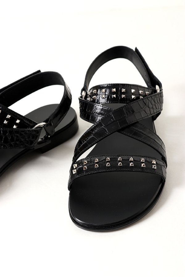 画像4: 【 30%OFF セール145,200円→101,640円】 GIUSEPPE ZANOTTI ジュゼッペザノッティ GZM FLAT SANDAL ZAK{01EU00042ZA-999-BJS} (4)