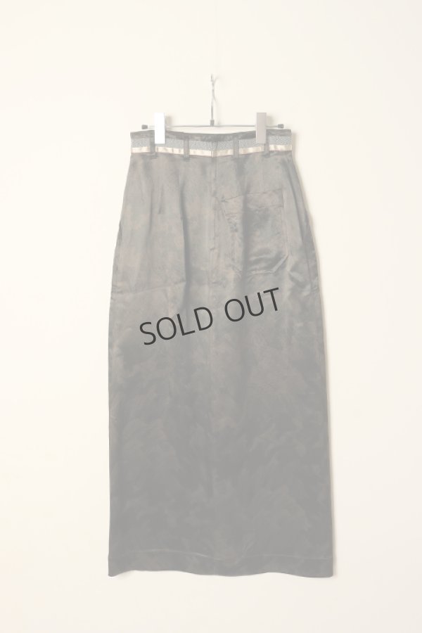 画像7: {SOLD}ダブスタ ダブルスタンダードクロージング|DOUBLE STANDARD CLOTHING DSC / ブラシ柄スリットタイトスカート{-BCA} (7)