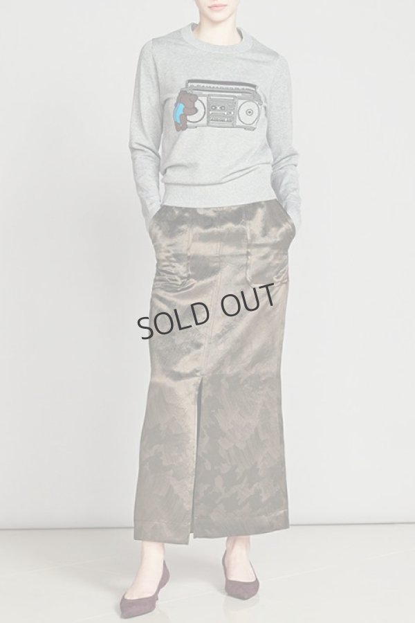 画像9: {SOLD}ダブスタ ダブルスタンダードクロージング|DOUBLE STANDARD CLOTHING DSC / ブラシ柄スリットタイトスカート{-BCA} (9)
