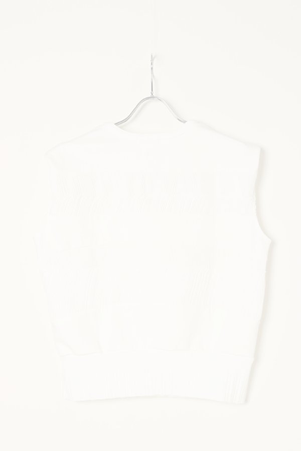 画像7:   DOUBLE STANDARD CLOTHING ダブルスタンダードクロージング DSC / シフォン＋ポンチ異素材トップス{-BBS} (7)