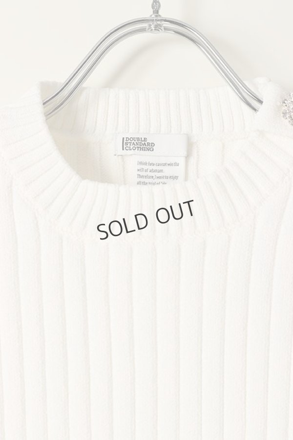 画像3: {SOLD}DOUBLE STANDARD CLOTHING ダブルスタンダードクロージング ノースリーブリブニット{-BBS} (3)