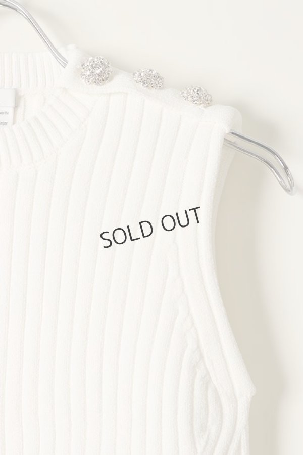 画像4: {SOLD}DOUBLE STANDARD CLOTHING ダブルスタンダードクロージング ノースリーブリブニット{-BBS} (4)