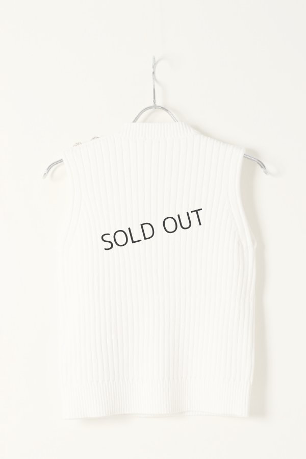 画像6: {SOLD}DOUBLE STANDARD CLOTHING ダブルスタンダードクロージング ノースリーブリブニット{-BBS} (6)