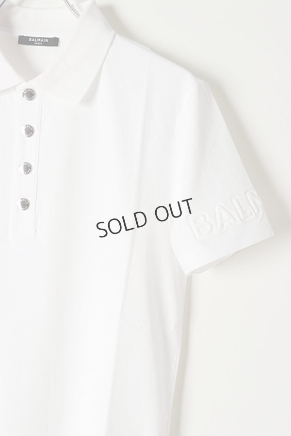 画像3: {SOLD}BALMAIN バルマン C&S POLO EMB-LOGO ON SLV{02.1011.I337-OFA-BJA} (3)