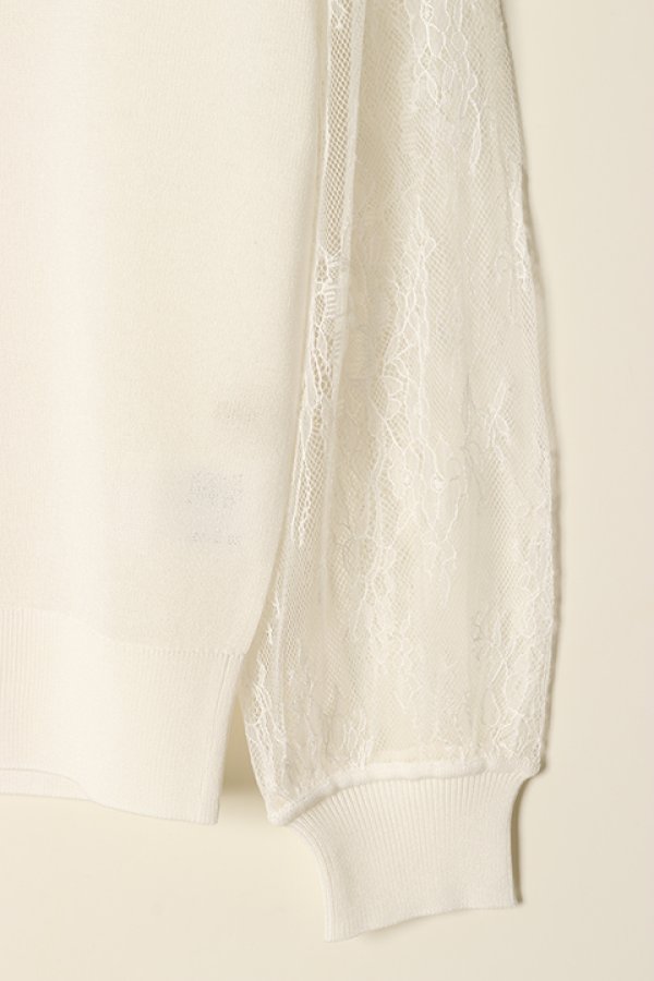 画像9: 【 40%OFF セール26,400円→15,840円】 グレースコンチネンタル|GRACE CONTINENTAL グレースクラス GRACE CLASS レーススリーブニットトップ{-BCS} (9)