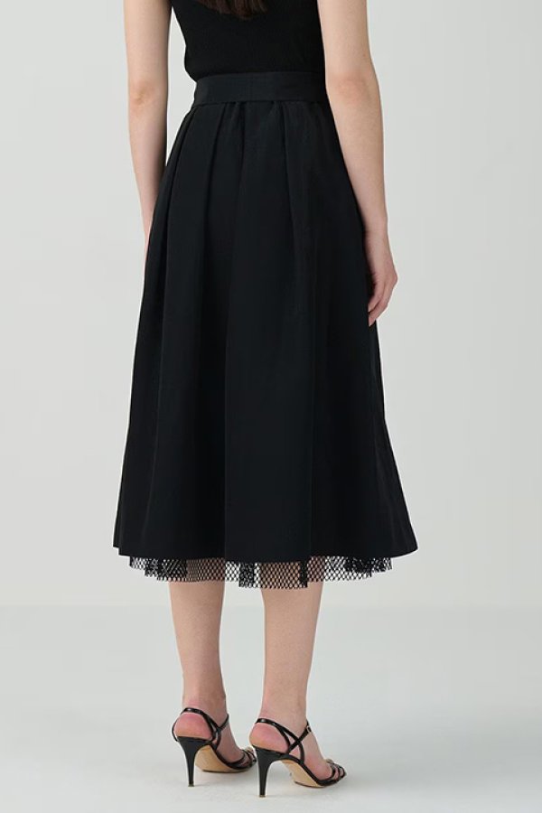 画像5: 【 40%OFF セール52,800円→31,680円】 グレースコンチネンタル|GRACE CONTINENTAL グレースクラス GRACE CLASS レイヤードタックスカート{-BDA} (5)