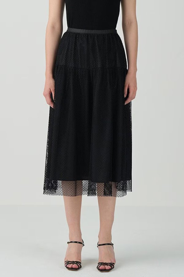 画像6: 【 40%OFF セール52,800円→31,680円】 グレースコンチネンタル|GRACE CONTINENTAL グレースクラス GRACE CLASS レイヤードタックスカート{-BDA} (6)