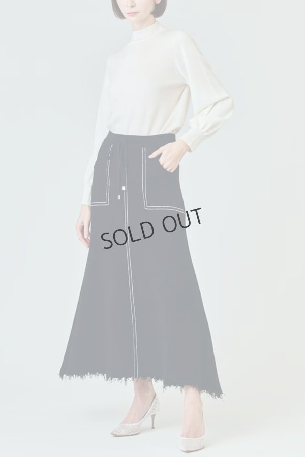 画像4: {SOLD}グレースコンチネンタル｜GRACE CONTINENTAL グレースクラス GRACE CLASS ミラノリブロングスカート{-BES} (4)
