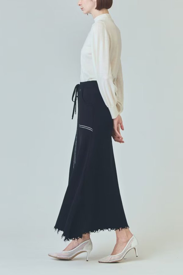 画像8: 【 40%OFF セール29,700円→17,820円】 グレースコンチネンタル|GRACE CONTINENTAL グレースクラス GRACE CLASS ミラノリブロングスカート{-BES} (8)