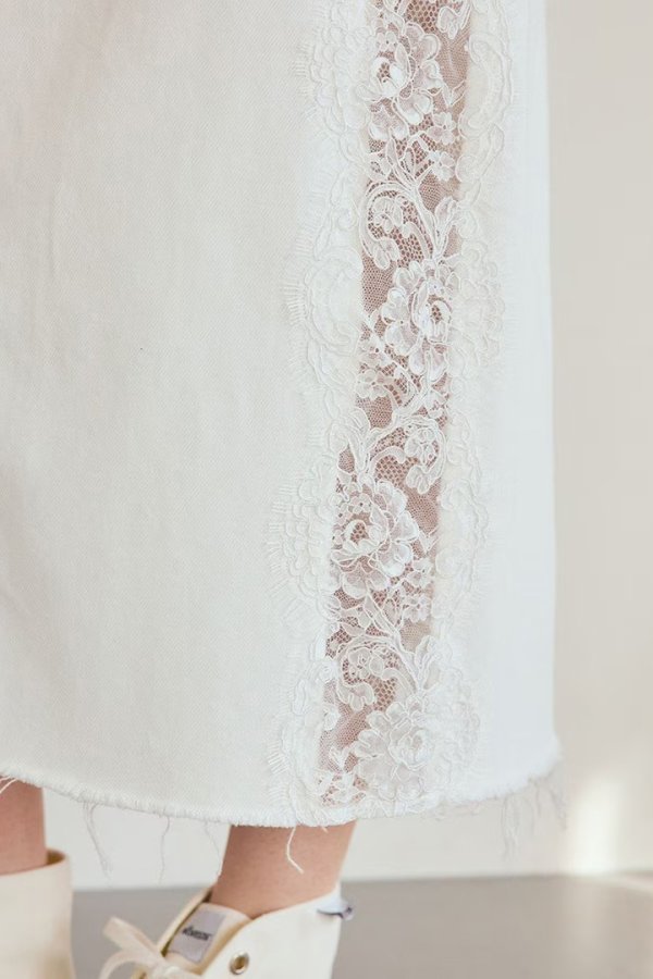 画像6: グレースコンチネンタル｜GRACE CONTINENTAL グレースクラス GRACE CLASS サイドレースデニムスカート{-BFS} (6)