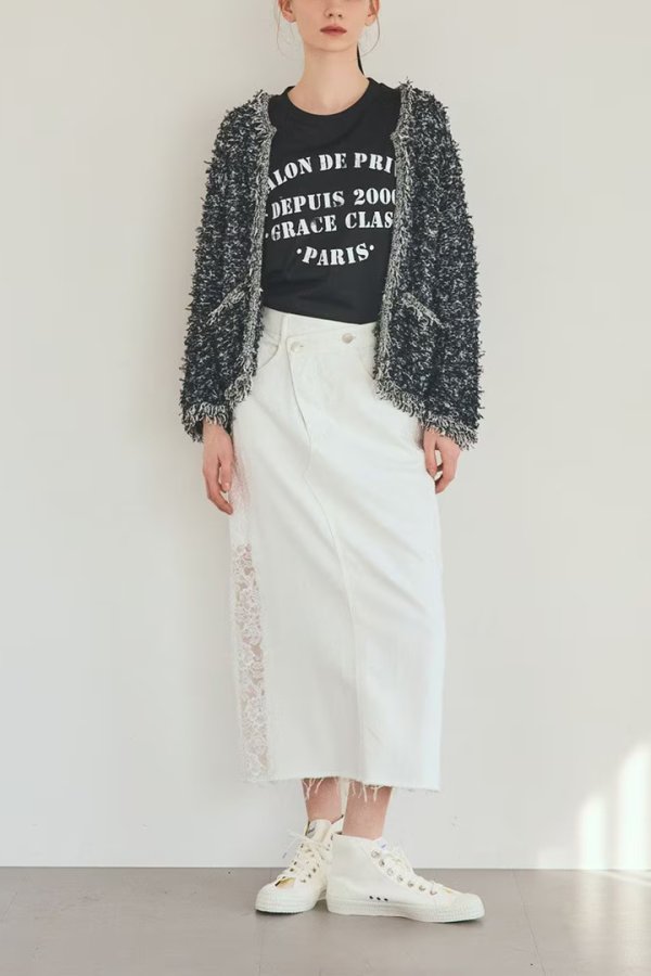 画像7: グレースコンチネンタル｜GRACE CONTINENTAL グレースクラス GRACE CLASS サイドレースデニムスカート{-BFS} (7)