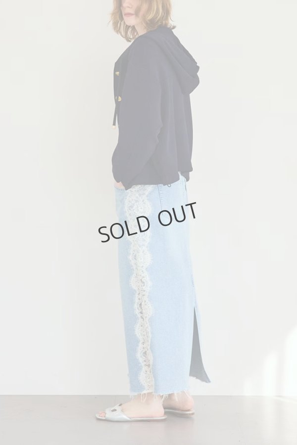 画像3: グレースコンチネンタル｜GRACE CONTINENTAL グレースクラス GRACE CLASS サイドレースデニムスカート{-BFS} (3)