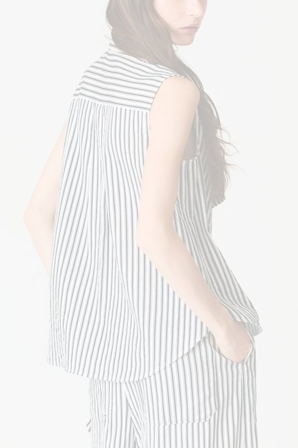 画像7:  {SOLD} グレースコンチネンタル｜GRACE CONTINENTAL グレースクラス GRACE CLASS ヒッコリージャガードボウタイブラウス{-BFA} (7)