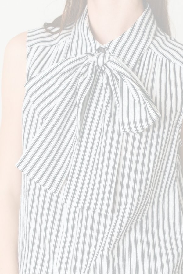 画像8:  {SOLD} グレースコンチネンタル｜GRACE CONTINENTAL グレースクラス GRACE CLASS ヒッコリージャガードボウタイブラウス{-BFA} (8)