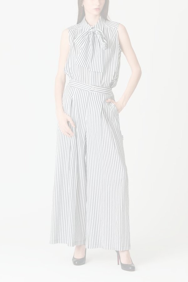 画像9:  {SOLD} グレースコンチネンタル｜GRACE CONTINENTAL グレースクラス GRACE CLASS ヒッコリージャガードボウタイブラウス{-BFA} (9)