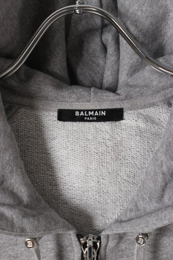 画像2: 【 30%OFF セール140,800円→98,560円】 BALMAIN バルマン BH1 C&S ZIP-HD EMB-LOGO ON SLV{-BJA} (2)