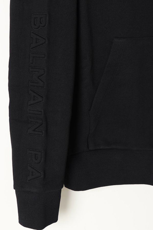 画像4: 【 30%OFF セール140,800円→98,560円】 BALMAIN バルマン ZIP-HD EMB-LOGO ON SLV{-BJA} (4)