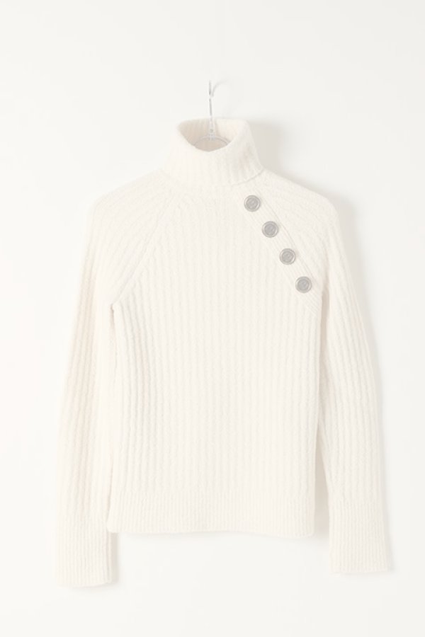 画像1:   BALMAIN バルマン BF2 KNIT H-NECK BUTTON{-BJA} (1)