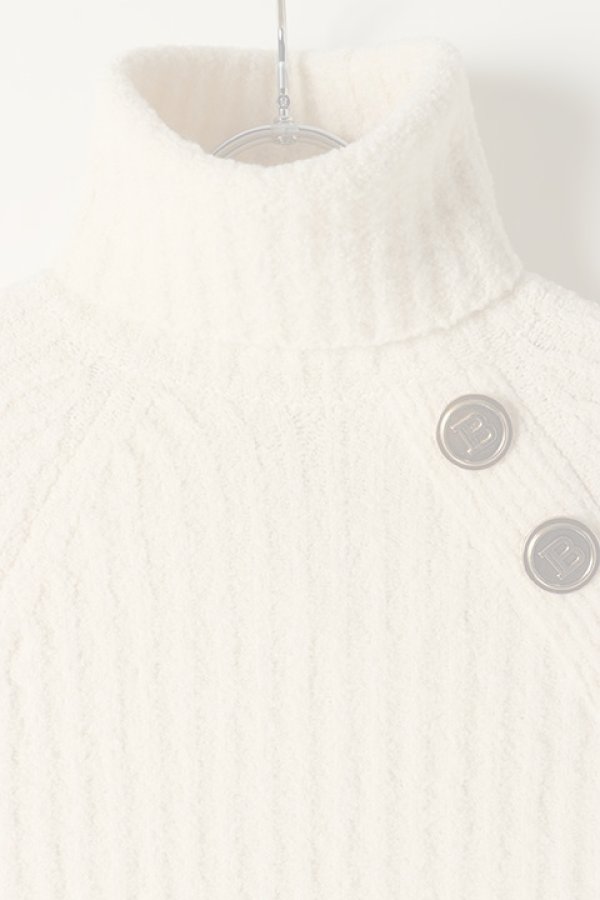 画像2:   BALMAIN バルマン BF2 KNIT H-NECK BUTTON{-BJA} (2)