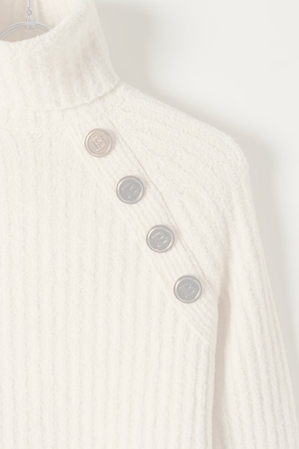 画像3:   BALMAIN バルマン BF2 KNIT H-NECK BUTTON{-BJA} (3)
