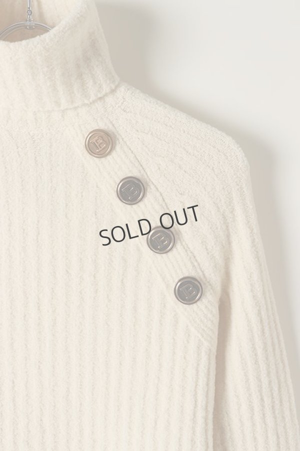 画像3: {SOLD}BALMAIN バルマン BF2 KNIT H-NECK BUTTON{-BJA} (3)